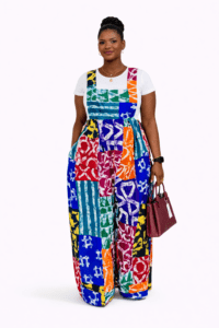 Patchwork Ankara Overall Jumpsuit