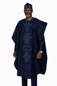Geometric Embroidered Agbada