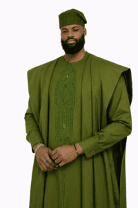 Green Embroidered Agbada